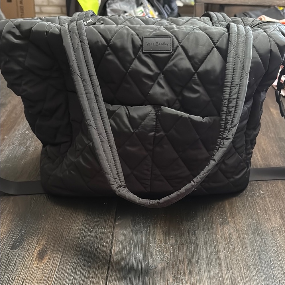 Vera Bradley Black Quilted Tote Bag